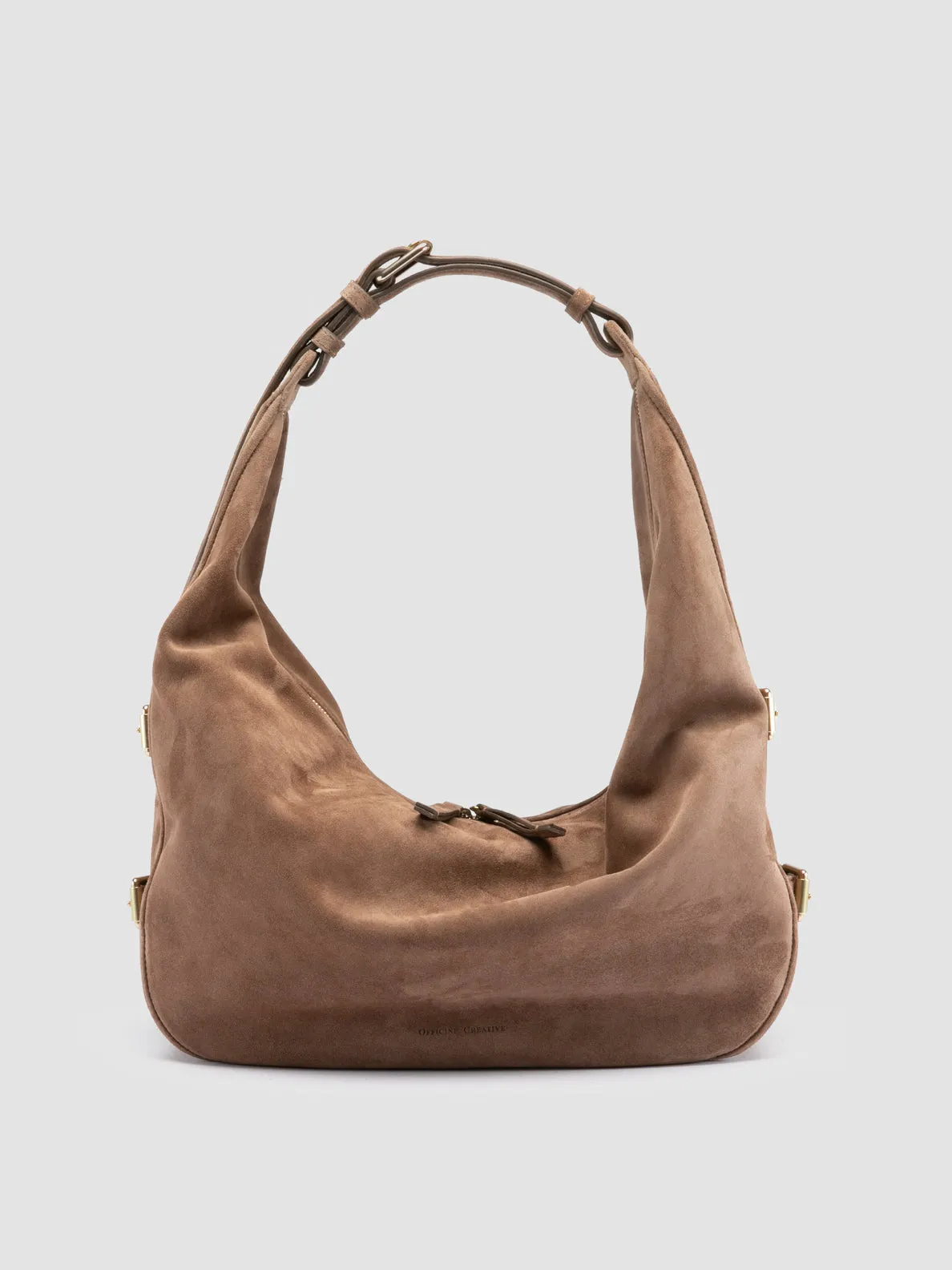JULIE 015 - Brown Suede Shoulder Bag sold by Officine Creative
