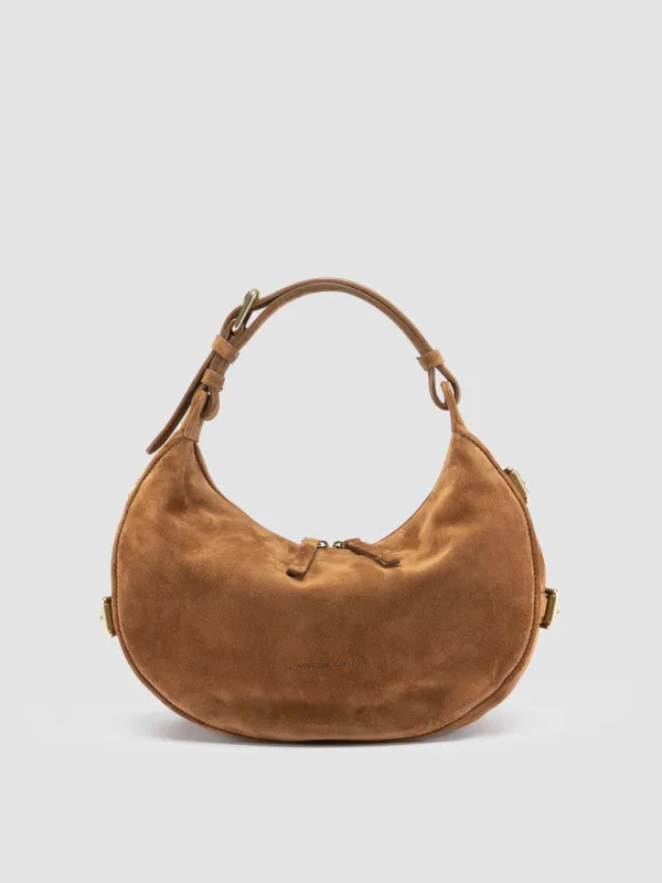 JULIE 016 - Light Brown Suede Shoulder Bag sold by Officine Creative