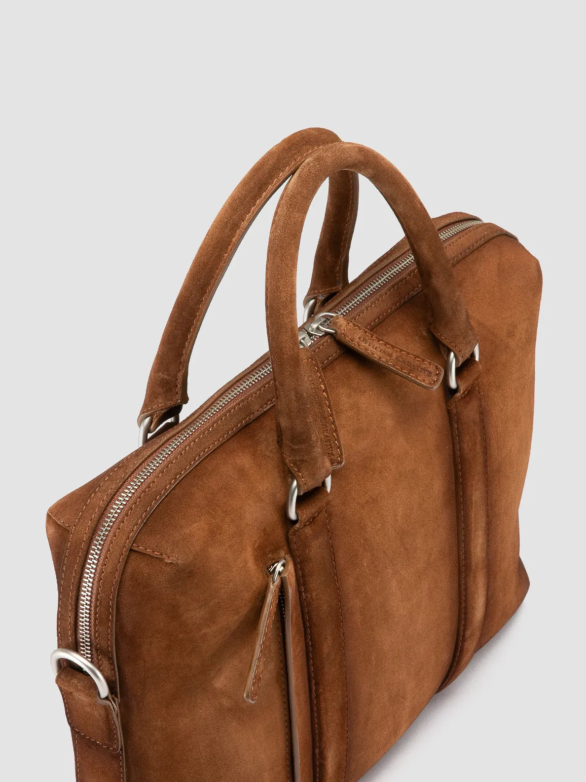 QUENTIN 019 - Light Brown Suede Briefcase sold by Officine Creative product image thumbnail 2
