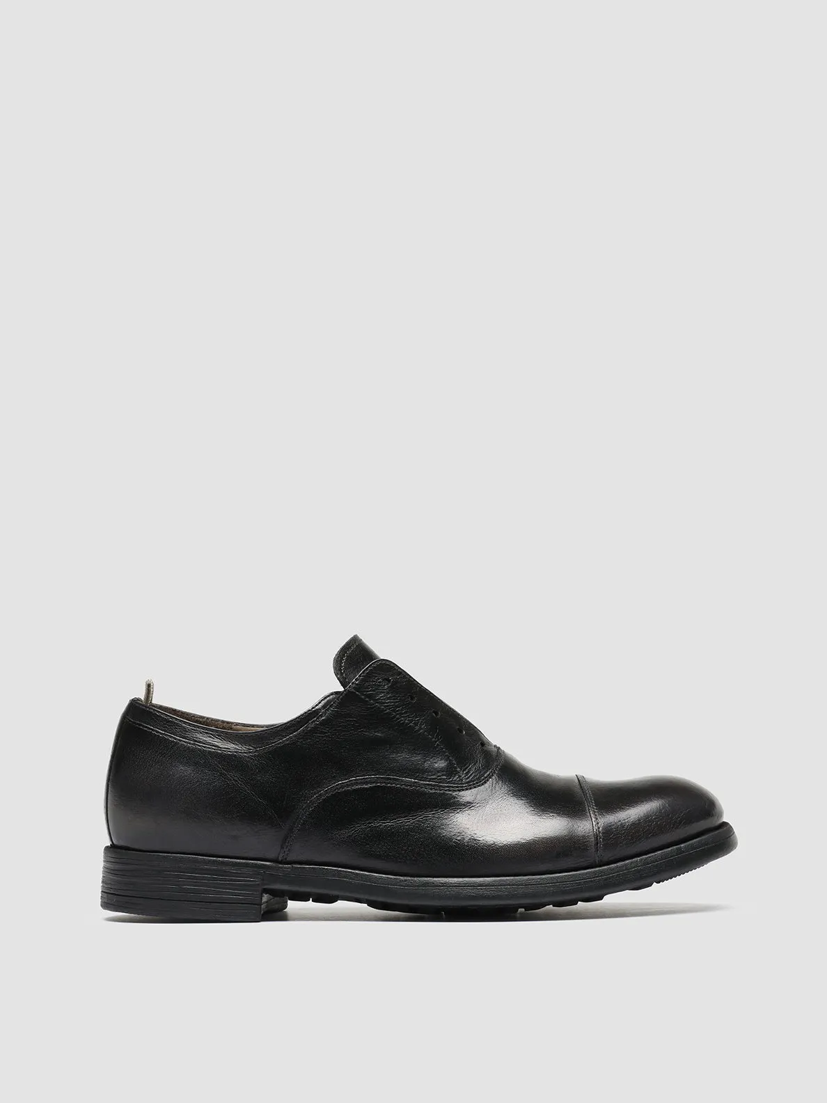 CHRONICLE 003 - Dark Grey Leather Oxford Shoes sold by Officine Creative