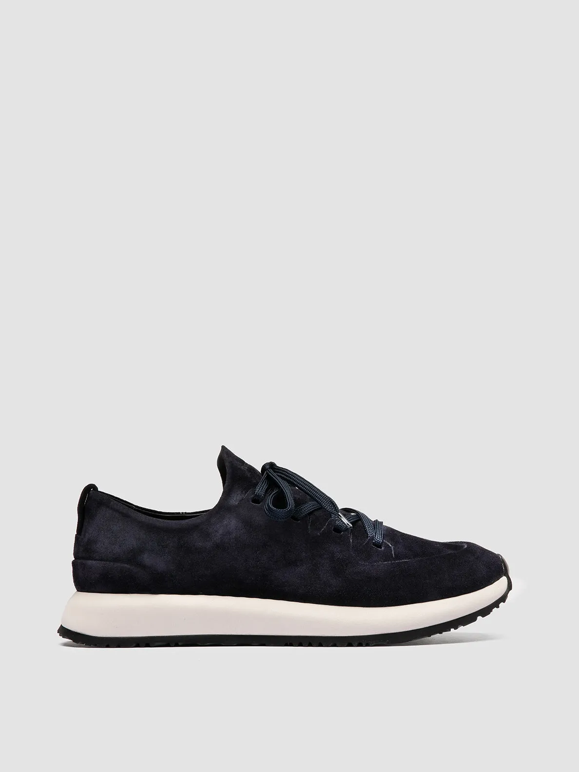 ENTIRE 001 - Navy Suede Low Top Sneakers sold by Officine Creative