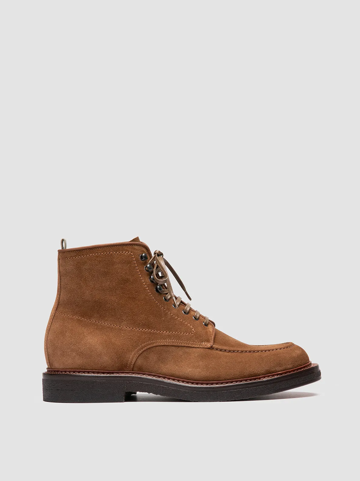 ASTON CREPE 004 - Brown Suede Lace-Up Boots sold by Officine Creative