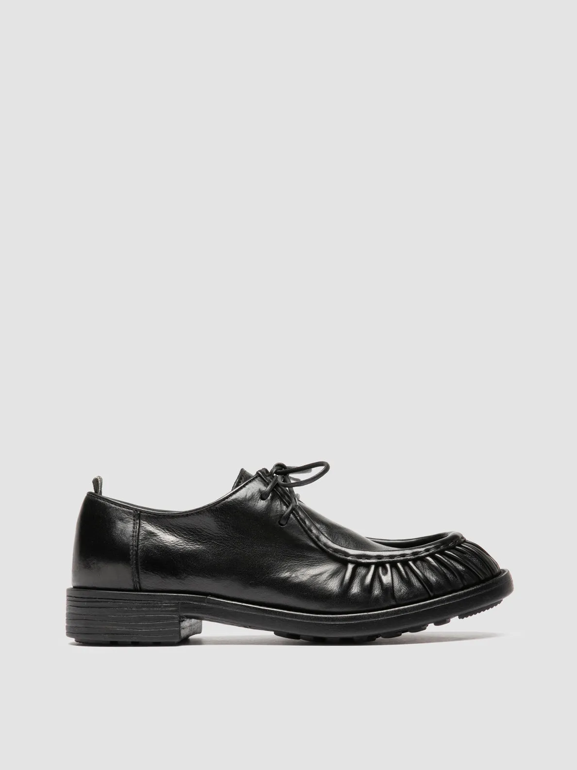 DIARY 102 - Black Leather Derby Shoes sold by Officine Creative