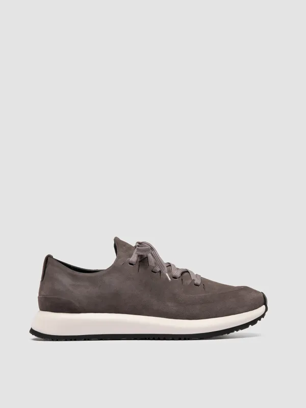 ENTIRE 001 - Grey Suede Low Top Sneakers sold by Officine Creative
