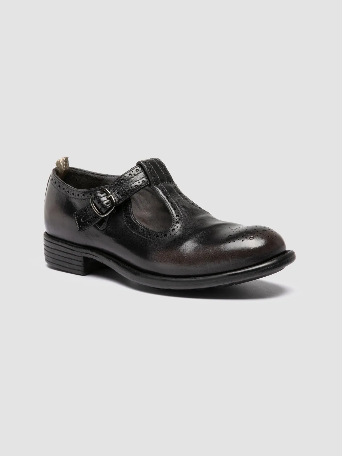 CALIXTE 071 - Dark Grey Leather T-Bar Shoes sold by Officine Creative product image thumbnail 3