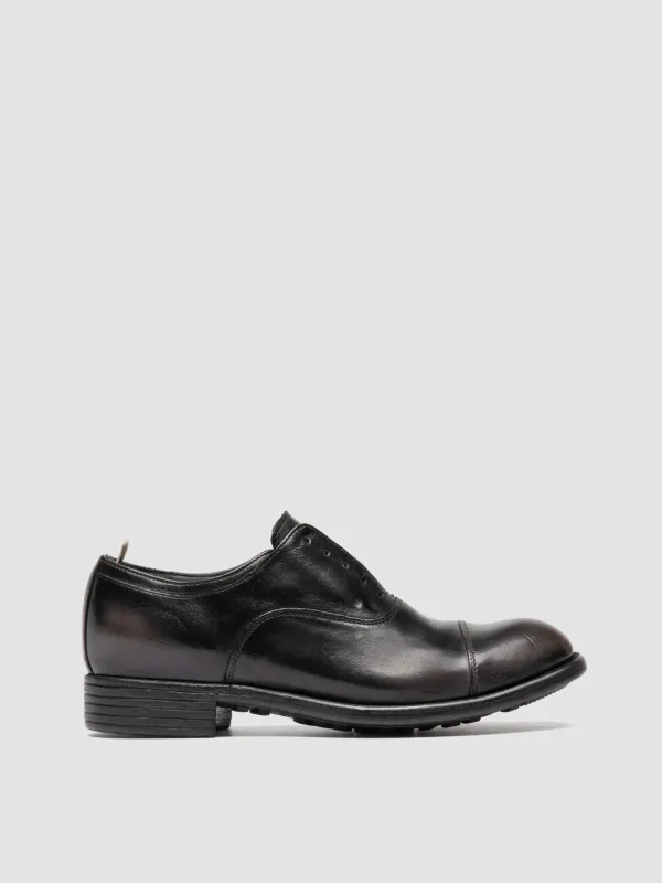CALIXTE 003 - Dark Grey Leather Oxford Shoes sold by Officine Creative