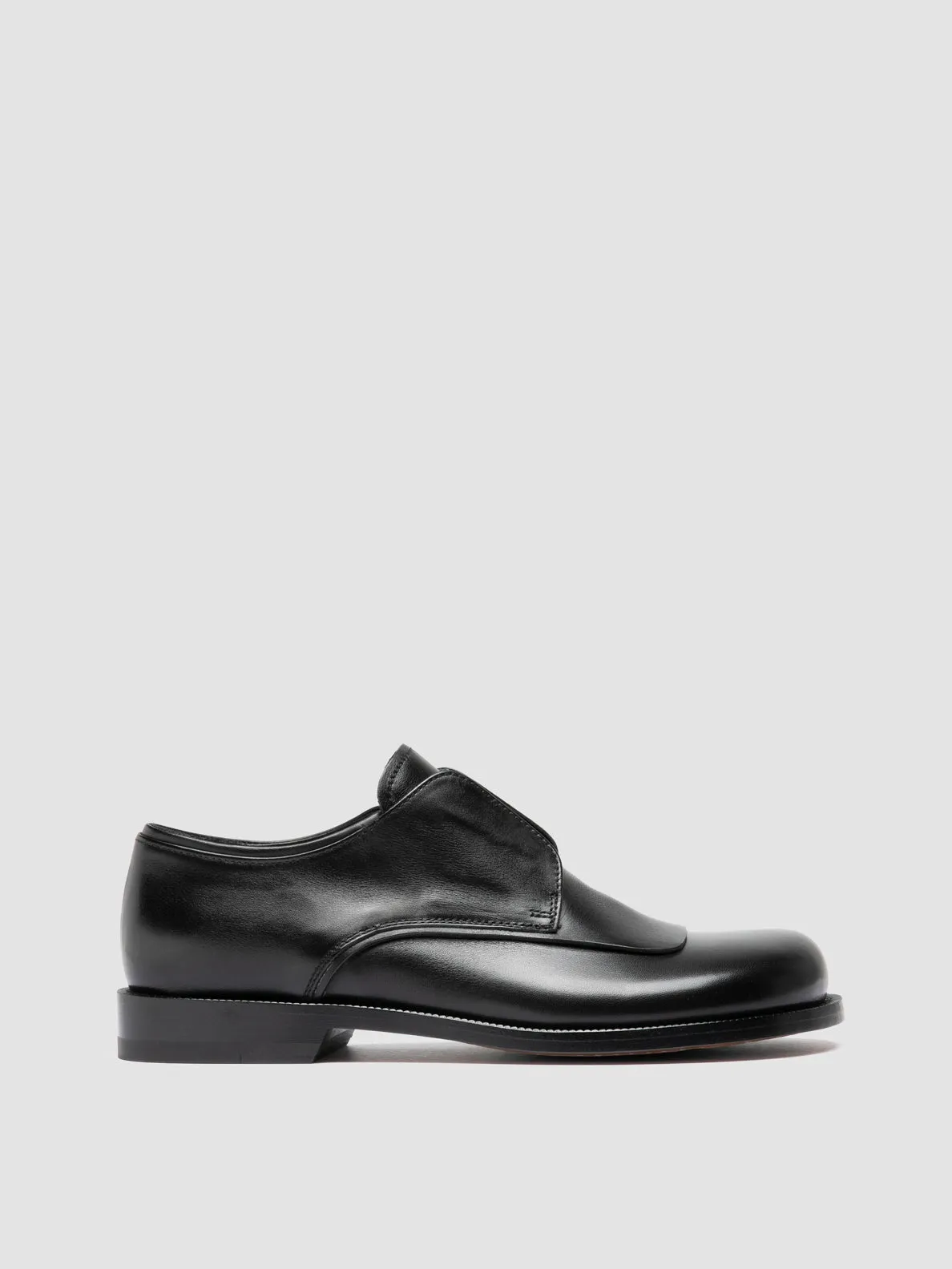 EMERALD 003 - Black Leather Derby Shoes sold by Officine Creative