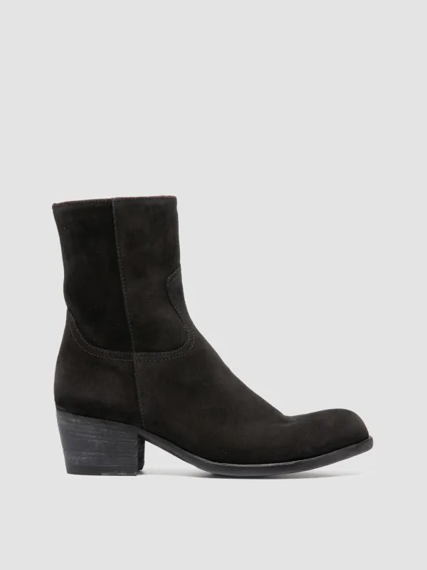 WADE 003 - Black Suede Zipped Boots sold by Officine Creative