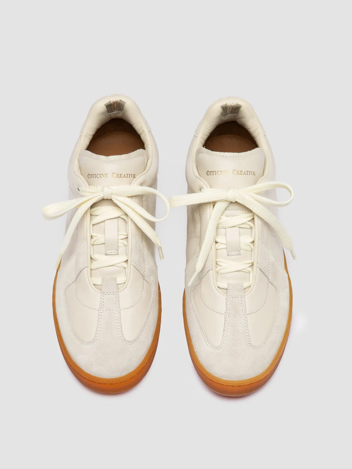 MILITIA 102 - White Leather and Suede Low Top Sneakers sold by Officine Creative product image thumbnail 2
