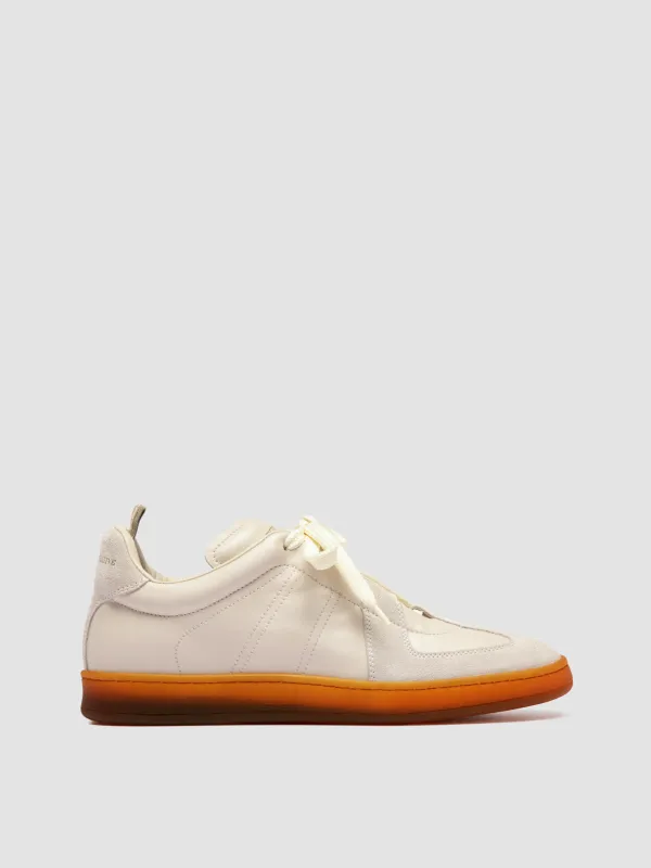 MILITIA 102 - White Leather and Suede Low Top Sneakers sold by Officine Creative