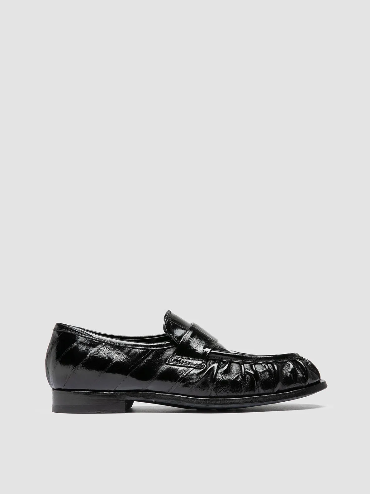 SOLITUDE 107 - Black Leather Penny Loafers sold by Officine Creative
