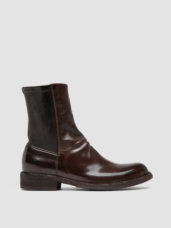 LEGRAND 171 - Dark Brown Leather Zipped Boots sold by Officine Creative