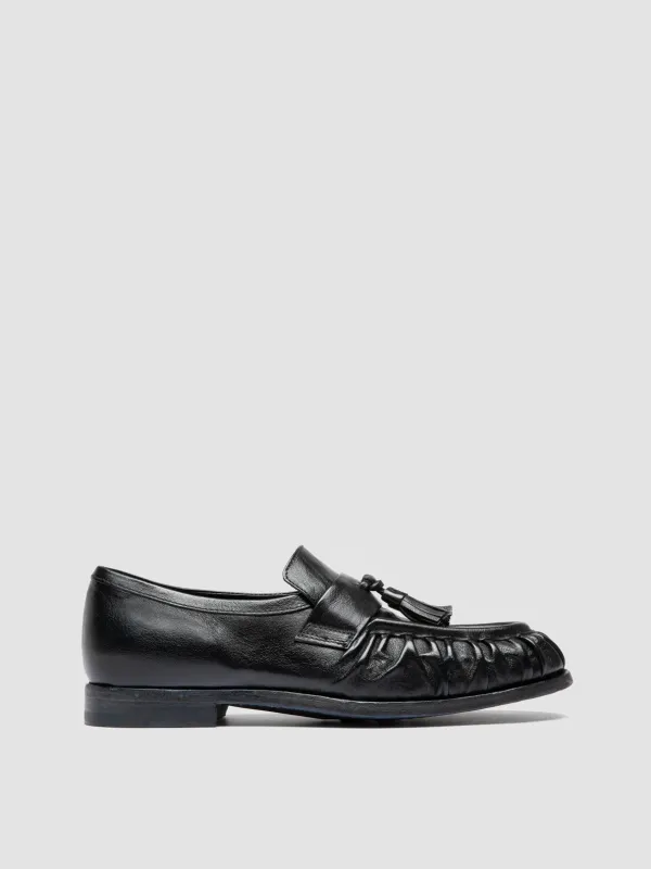 SOLITUDE 108 - Dark Blue Leather Tassel Loafers sold by Officine Creative