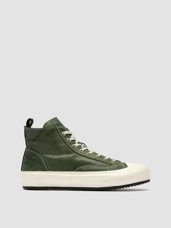 MES DD 002 - Green Leather Sneakers sold by Officine Creative