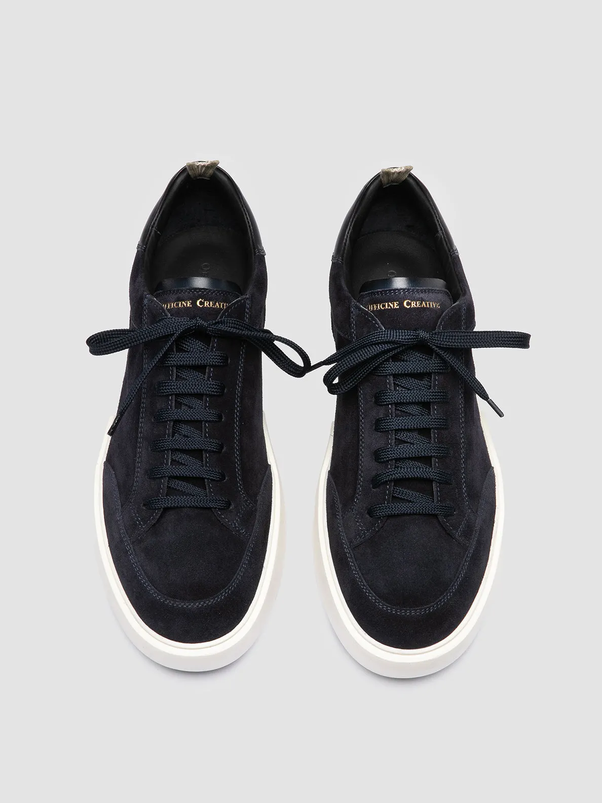 SEQUEL 002 - Blue Suede and Leather Low Top Sneakers sold by Officine Creative product image thumbnail 2