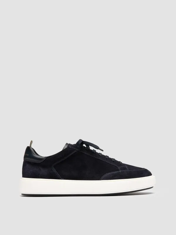SEQUEL 002 - Blue Suede and Leather Low Top Sneakers sold by Officine Creative