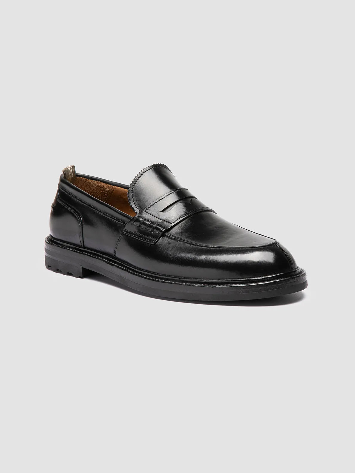 SAX FLEXI 001 - Black Leather Penny Loafers sold by Officine Creative product image thumbnail 3