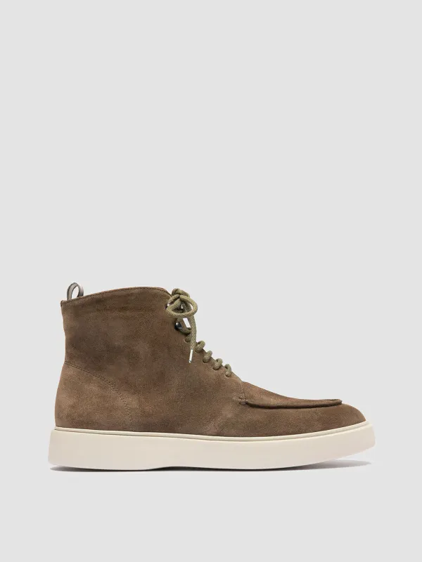 FRAME 004 - Taupe Suede Lace-up Boots sold by Officine Creative