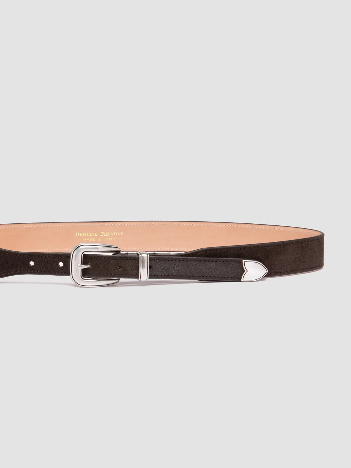 OC STRIP 092 - Dark Brown Suede Belt sold by Officine Creative product image thumbnail 4