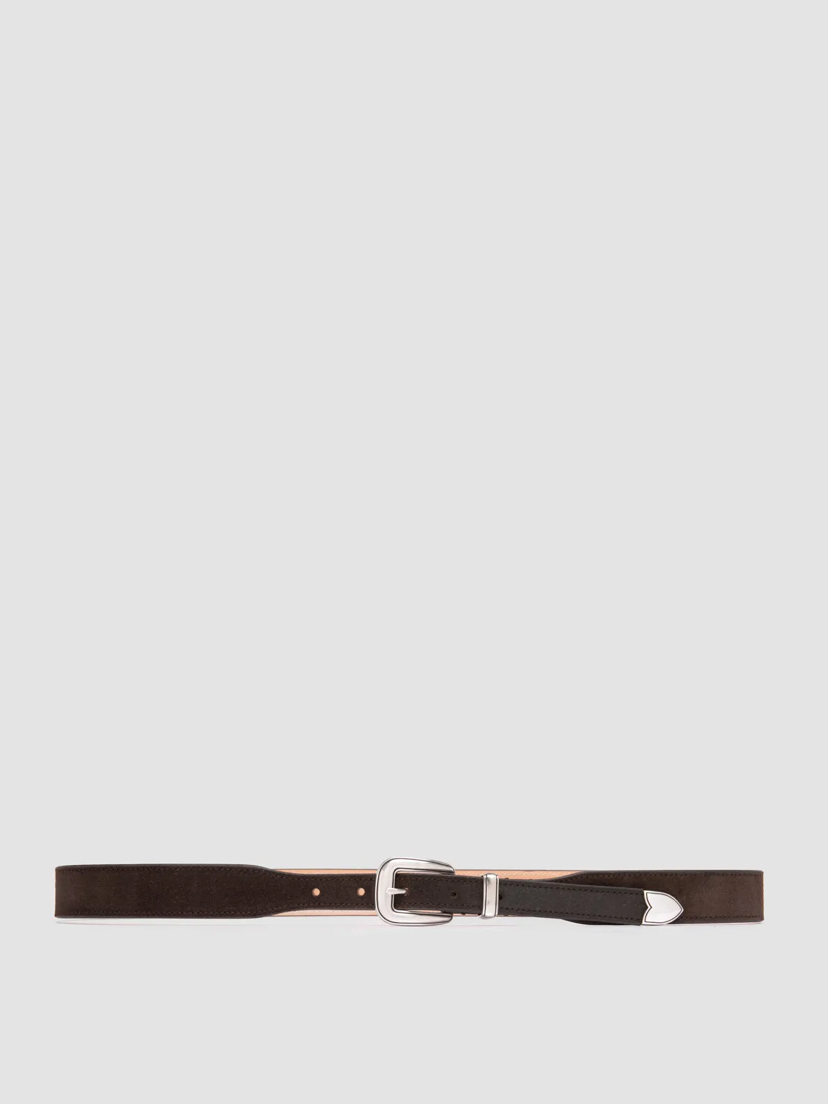 OC STRIP 092 - Dark Brown Suede Belt sold by Officine Creative