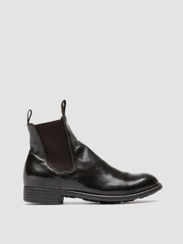CALIXTE 004 - Dark Brown Leather Chelsea Boots made by Officine Creative