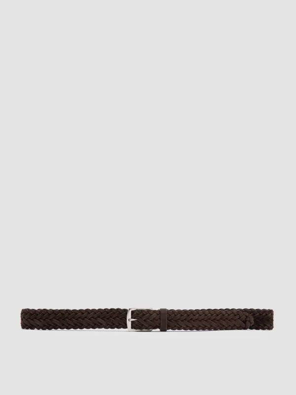 OC STRIP 055 - Dark Brown Suede Belt sold by Officine Creative