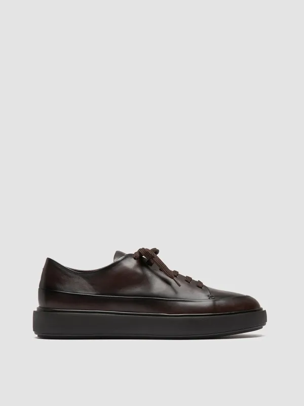RELEASE 001 - Dark Brown Leather Sneakers sold by Officine Creative