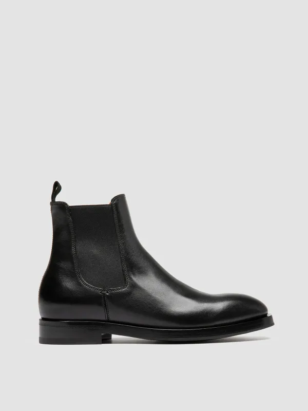 ORTEGA 003 - Black Leather Chelsea Boots made by Officine Creative