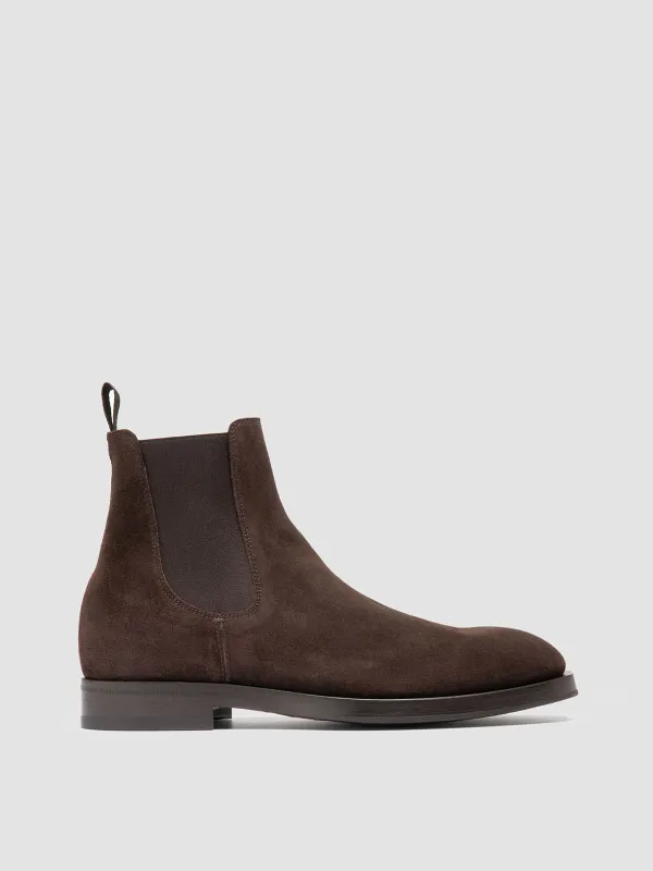 ORTEGA 003 - Dark Brown Suede Chelsea Boots made by Officine Creative