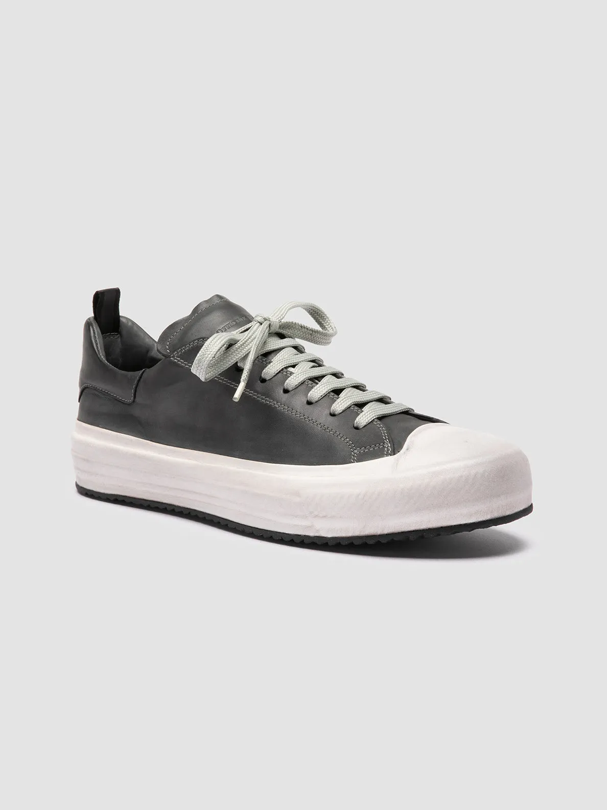 MES DD 001 - Dark Grey Leather Sneakers sold by Officine Creative product image thumbnail 3