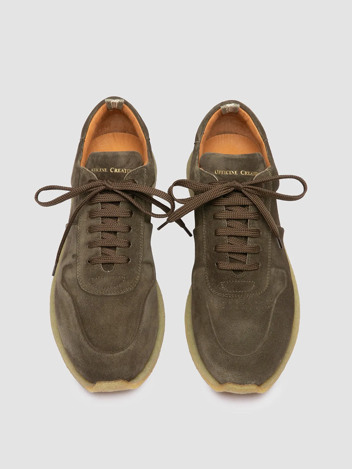 LEGEND 001 - Green Suede Low Top Sneakers sold by Officine Creative product image thumbnail 2