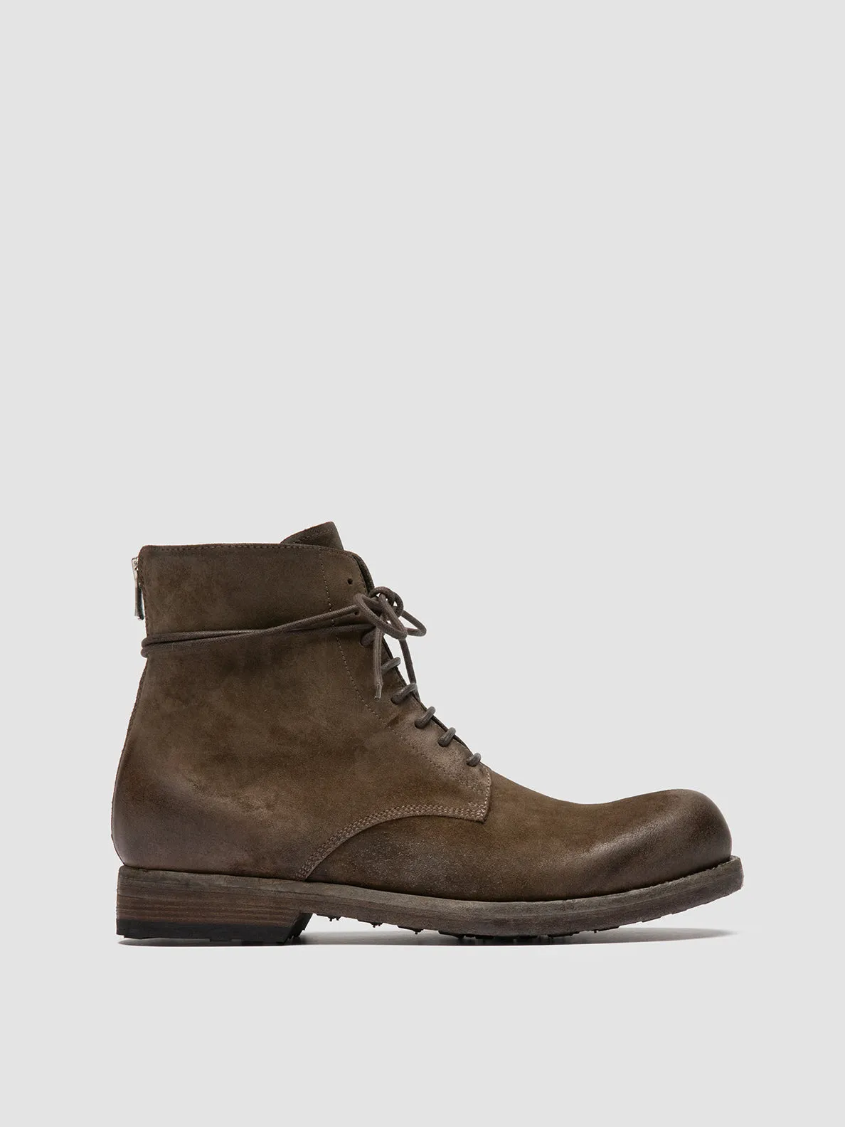 BULLA DD 102 - Green Suede Lace-up Boots sold by Officine Creative