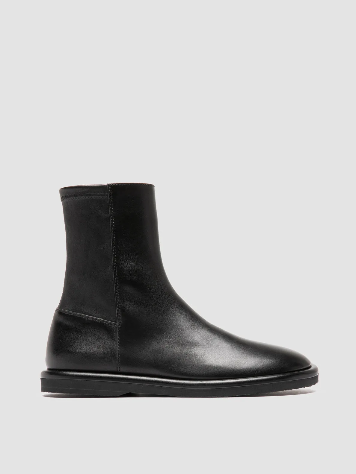 MARJORY 106 - Black Leather Zipped Boots sold by Officine Creative
