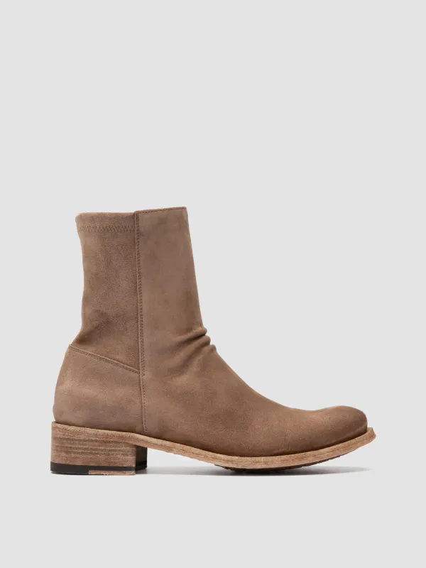 LISON 041 - Brown Suede Ankle Boots sold by Officine Creative