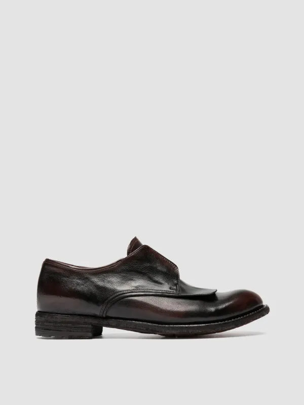 LEXIKON 159 - Dark Burgundy Leather Derby Shoes sold by Officine Creative