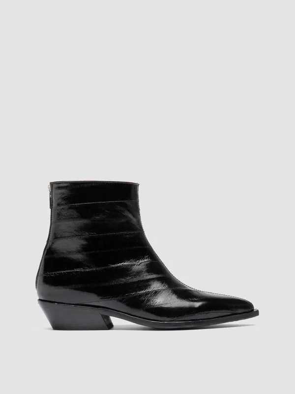 NOELIE DD 109 - Black Leather Zipped Boots sold by Officine Creative