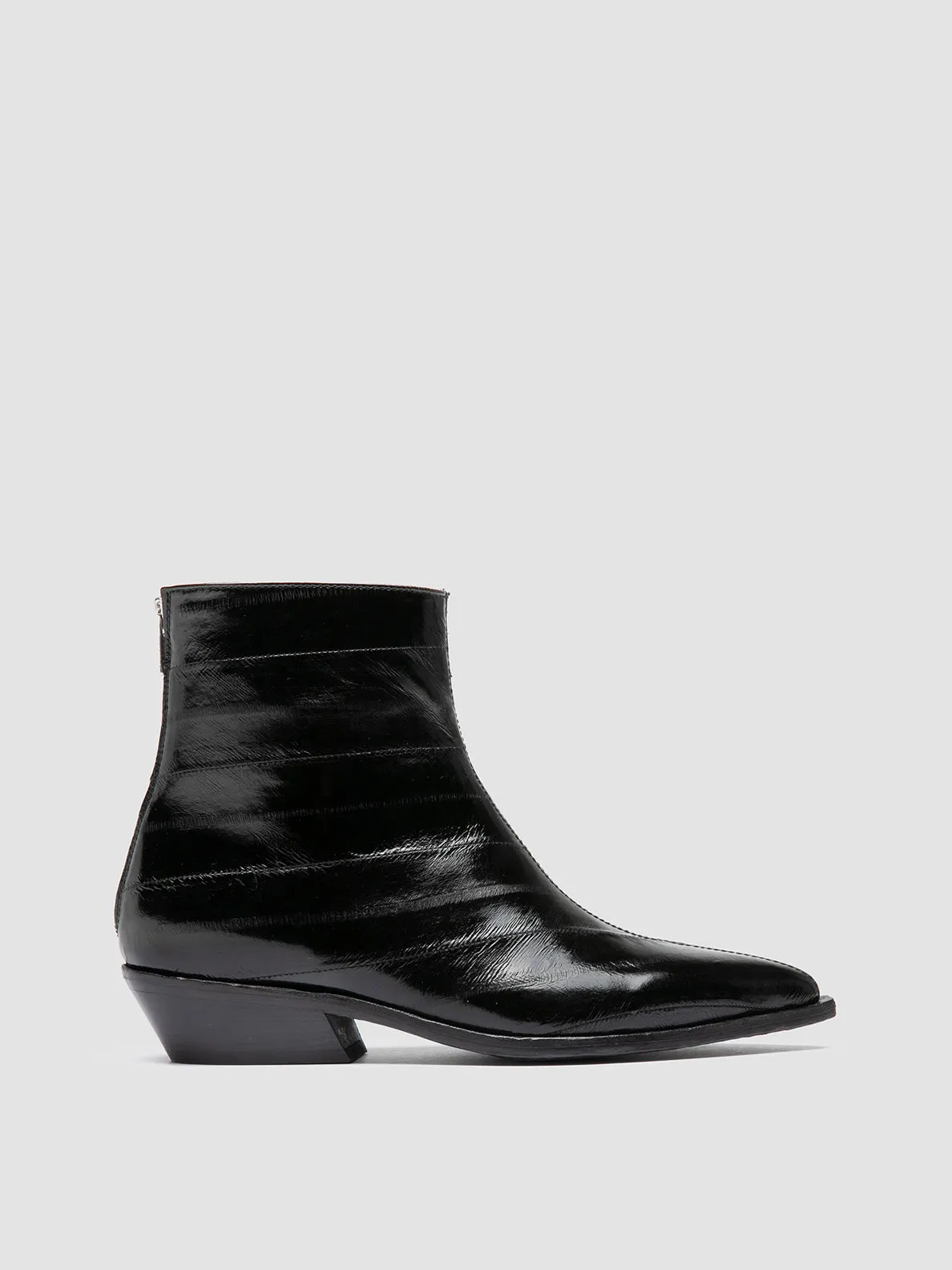 NOELIE DD 109 - Black Leather Zipped Boots sold by Officine Creative