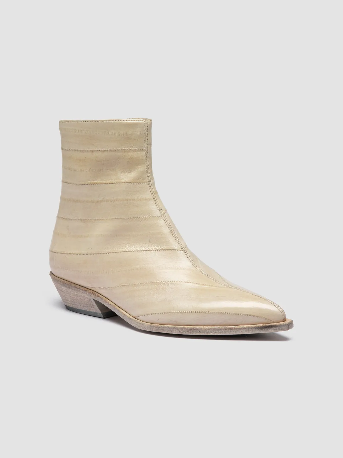 NOELIE DD 109 - White Leather Zipped Boots sold by Officine Creative product image thumbnail 3