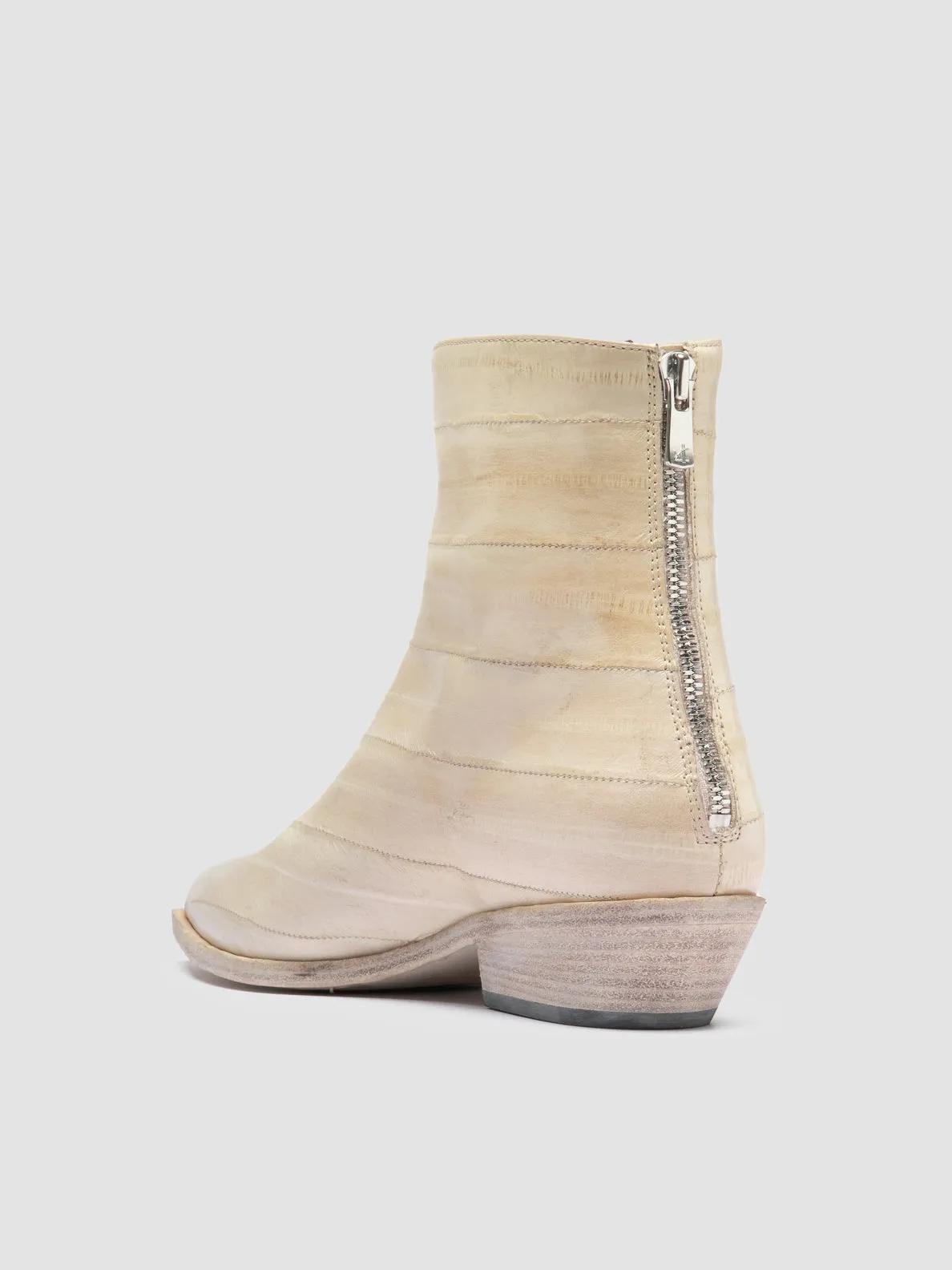 NOELIE DD 109 - White Leather Zipped Boots sold by Officine Creative product image thumbnail 4