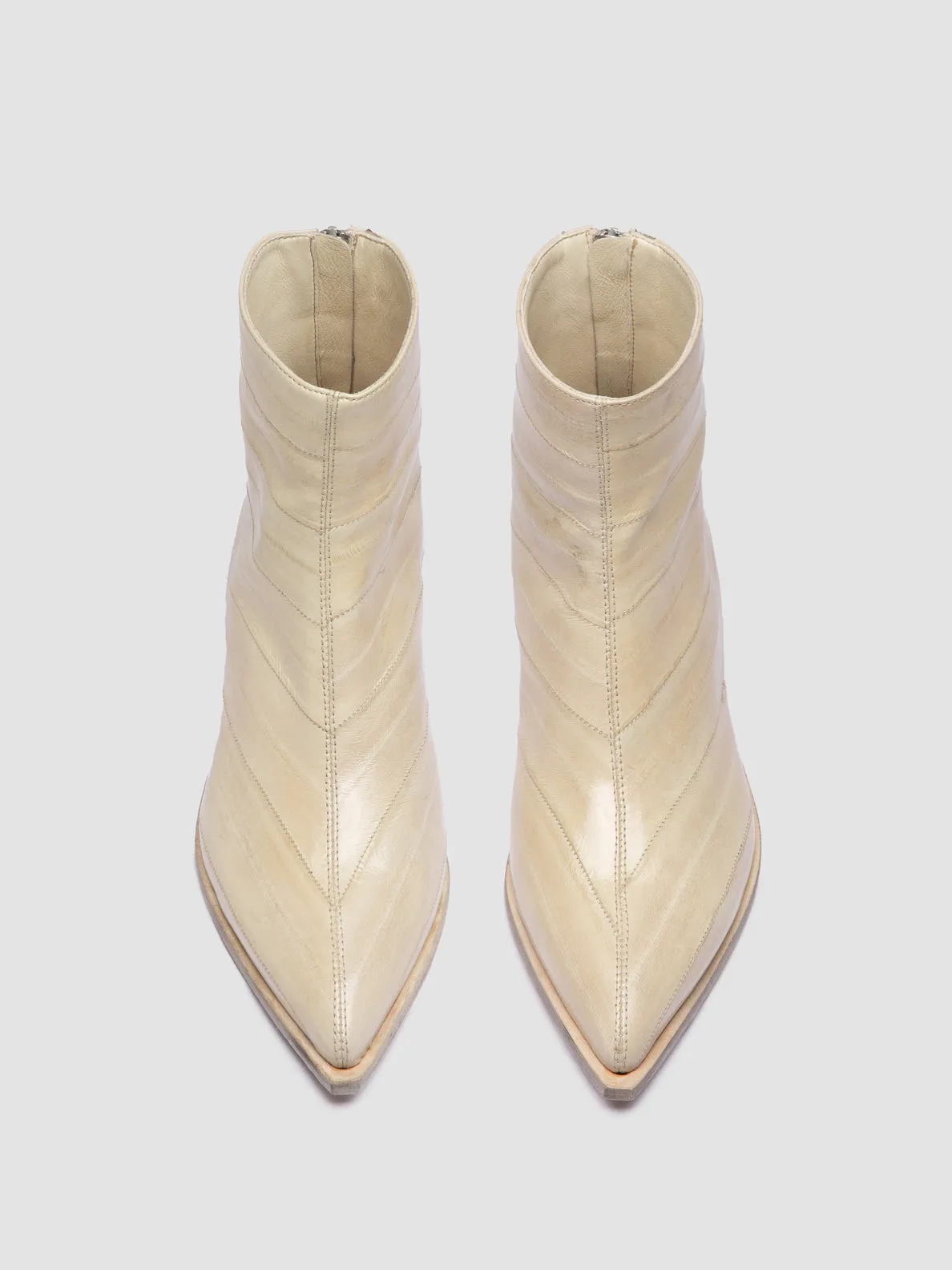 NOELIE DD 109 - White Leather Zipped Boots sold by Officine Creative product image thumbnail 2