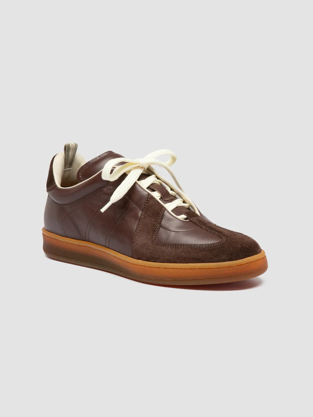 MILITIA 102 - Dark Brown Leather and Suede Sneakers sold by Officine Creative product image thumbnail 3