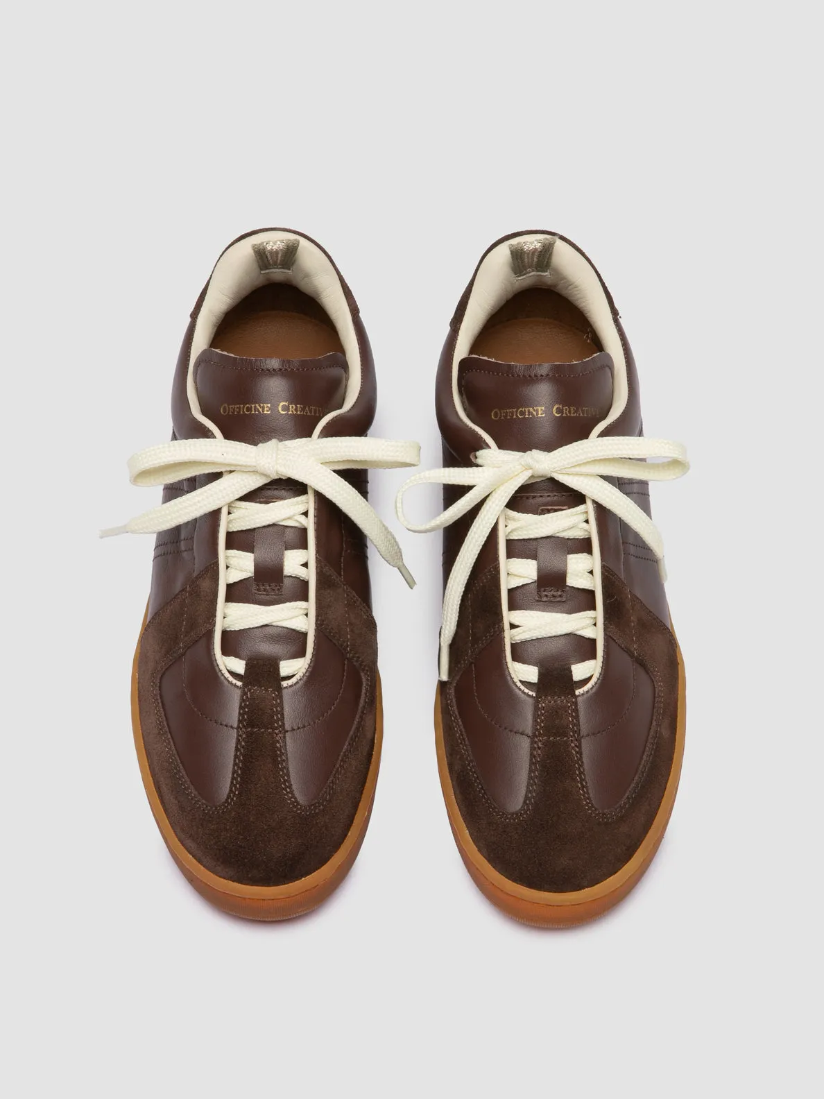 MILITIA 102 - Dark Brown Leather and Suede Sneakers sold by Officine Creative product image thumbnail 2