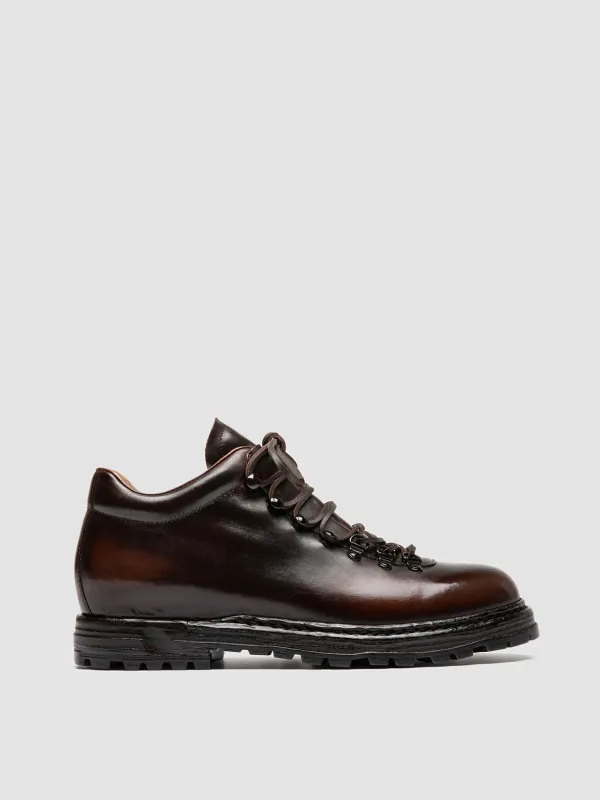 ARTIK 004 - Brown Leather Lace-Up Boots sold by Officine Creative