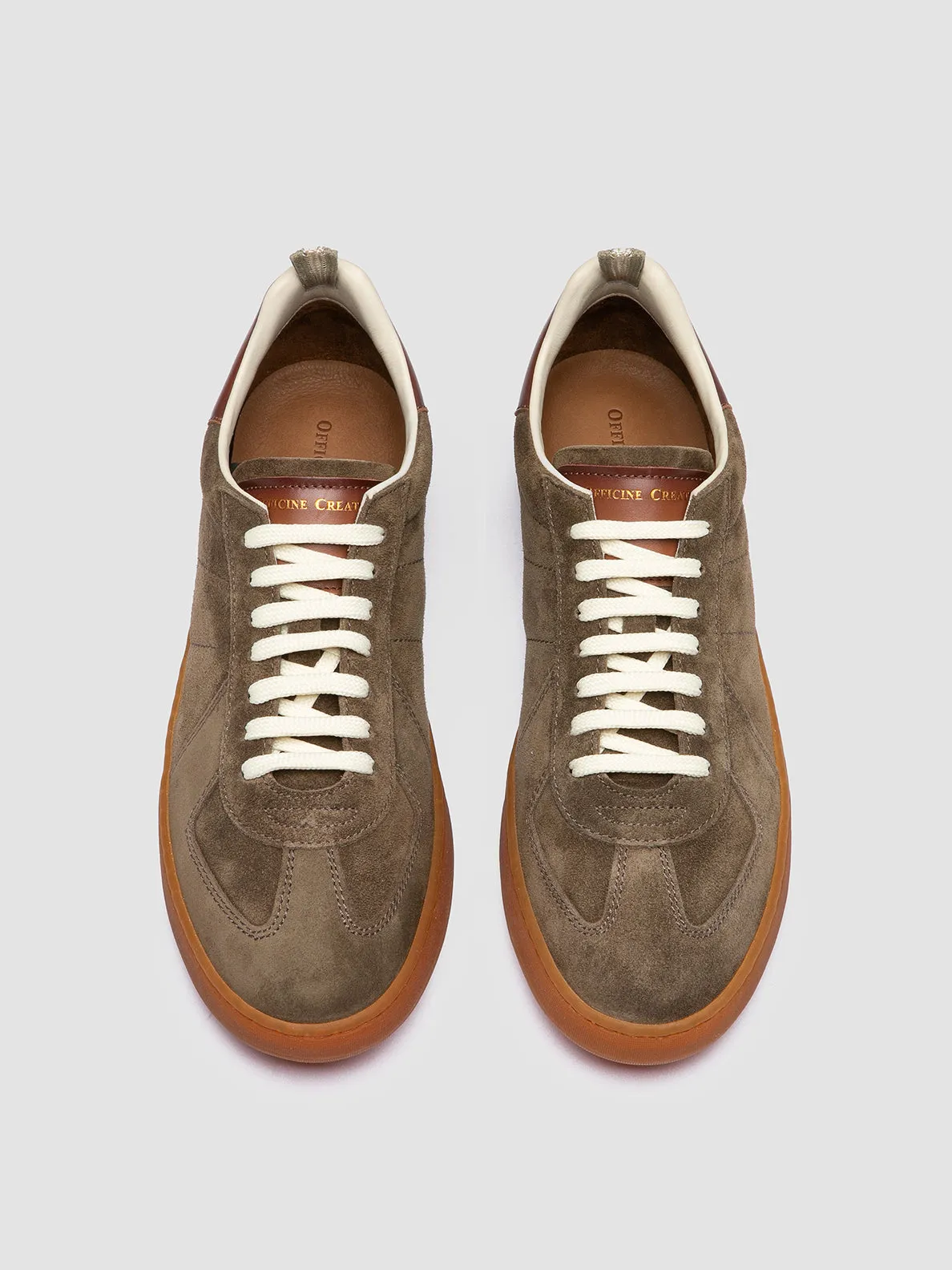 MILITIA 002 - Taupe Suede and Leather Low Top Sneakers sold by Officine Creative product image thumbnail 2