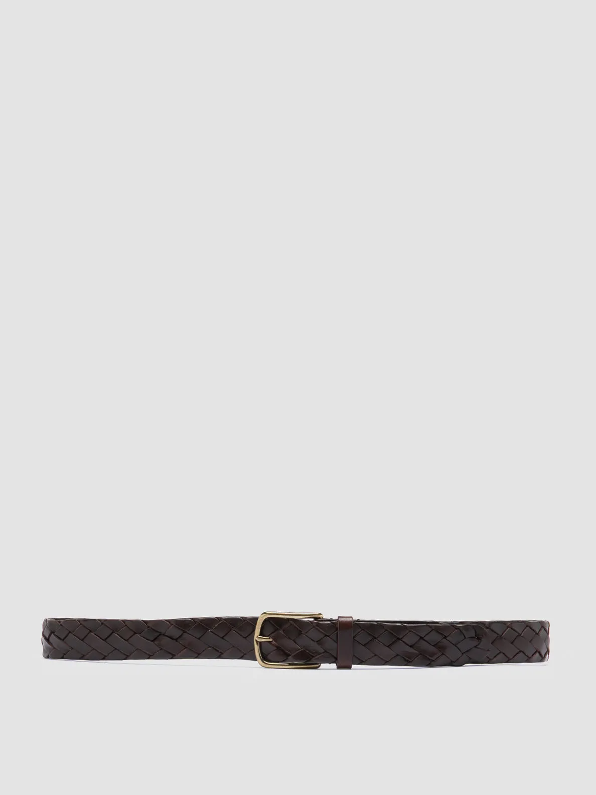 OC STRIP 21 - Brown Woven Leather Belt sold by Officine Creative