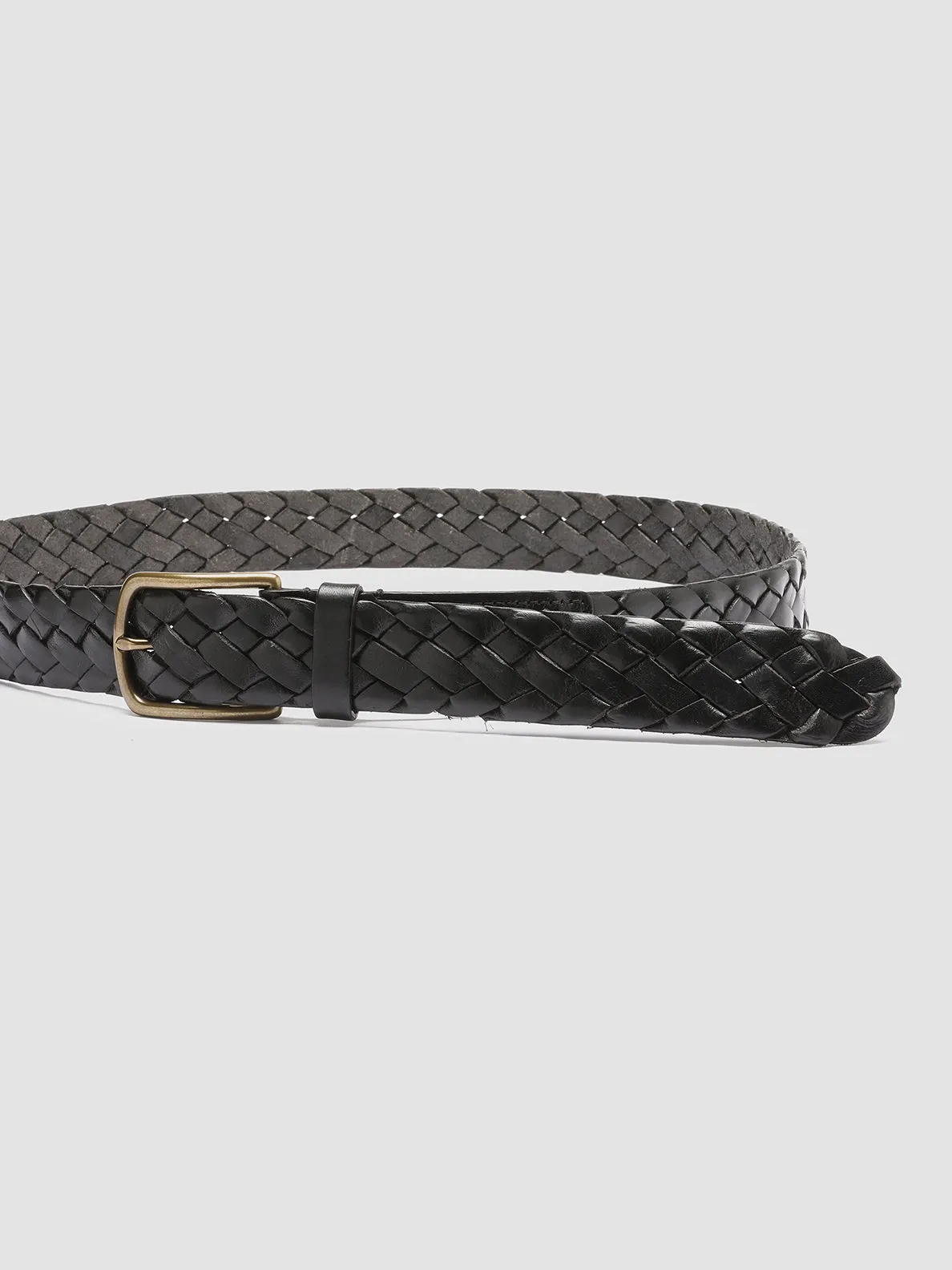OC STRIP 21 - Black Woven Leather Belt sold by Officine Creative product image thumbnail 4