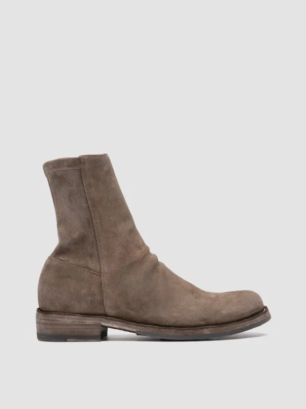 LEGRAND 171 - Taupe Suede Zipped Boots made by Officine Creative