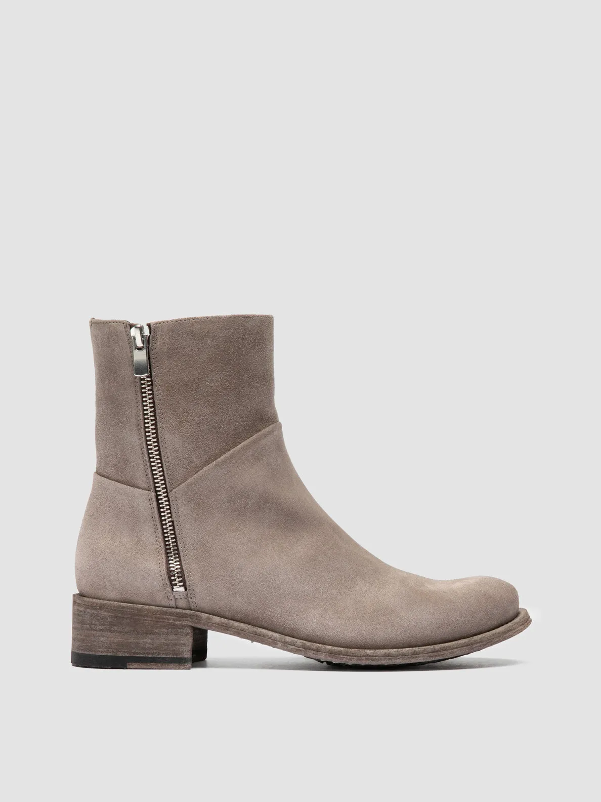LISON 066 - Grey Suede Zipped Boots sold by Officine Creative
