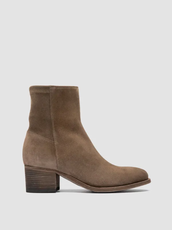 DENNER 127 - Taupe Suede Zipped Boots sold by Officine Creative