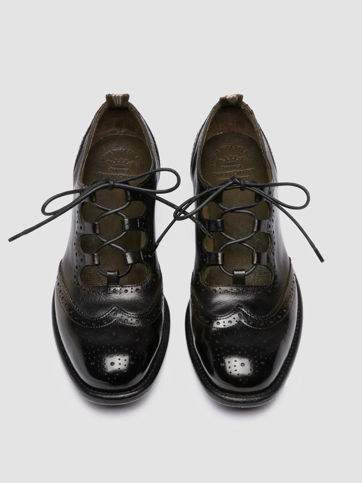 CALIXTE 084 - Dark Green Leather Oxford Shoes sold by Officine Creative product image thumbnail 2